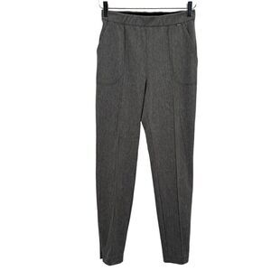 St. John Casual Pants Women's Size 4 Grey Cotton Blend Stretchy Waist Skinny Leg
